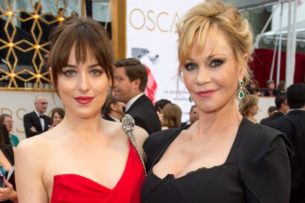 Melanie Griffith and Dakota Johnson