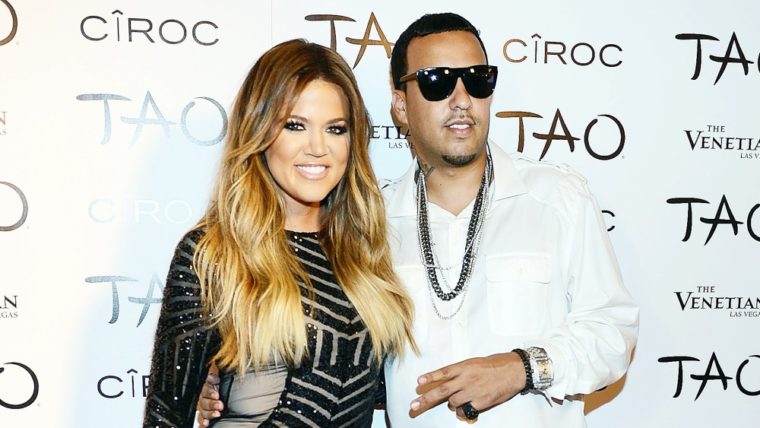 Khloe Kardashian and French Montana arrive at Khloe Kardashian's 30th birthday party at TAO Nightclub